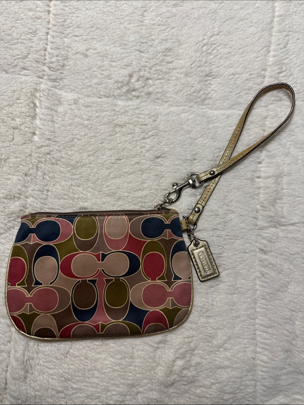 COACH "Ashley" Signature Satin Scarf Print (EUC)